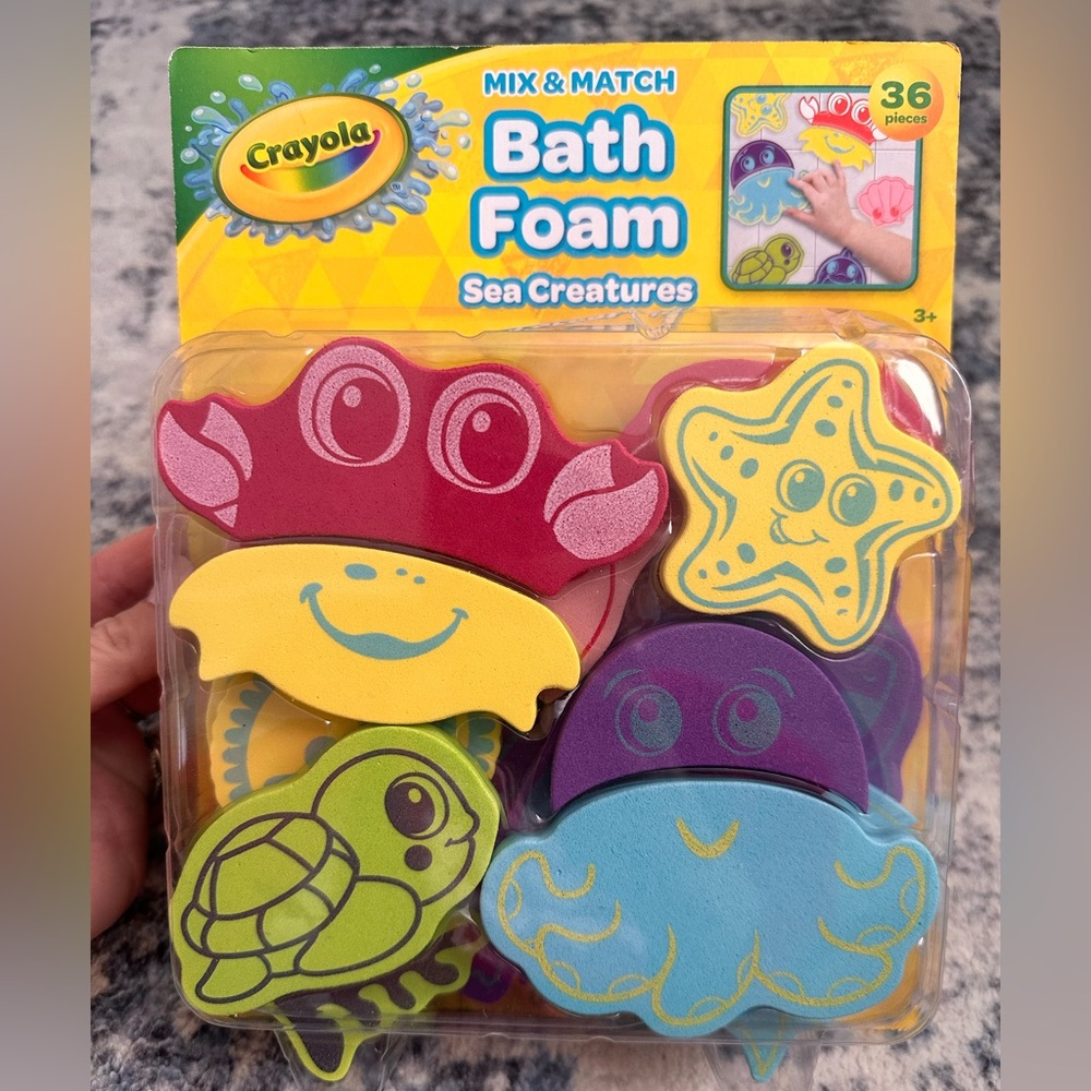 Crayola Mix And Match Bath Foam Sea Creatures 36Pcs Brand New Easter Basket